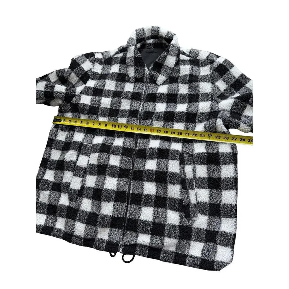 UGG Mace reversible sherpa jacket XXL New Without Tag Black White - Picture 4 of 10